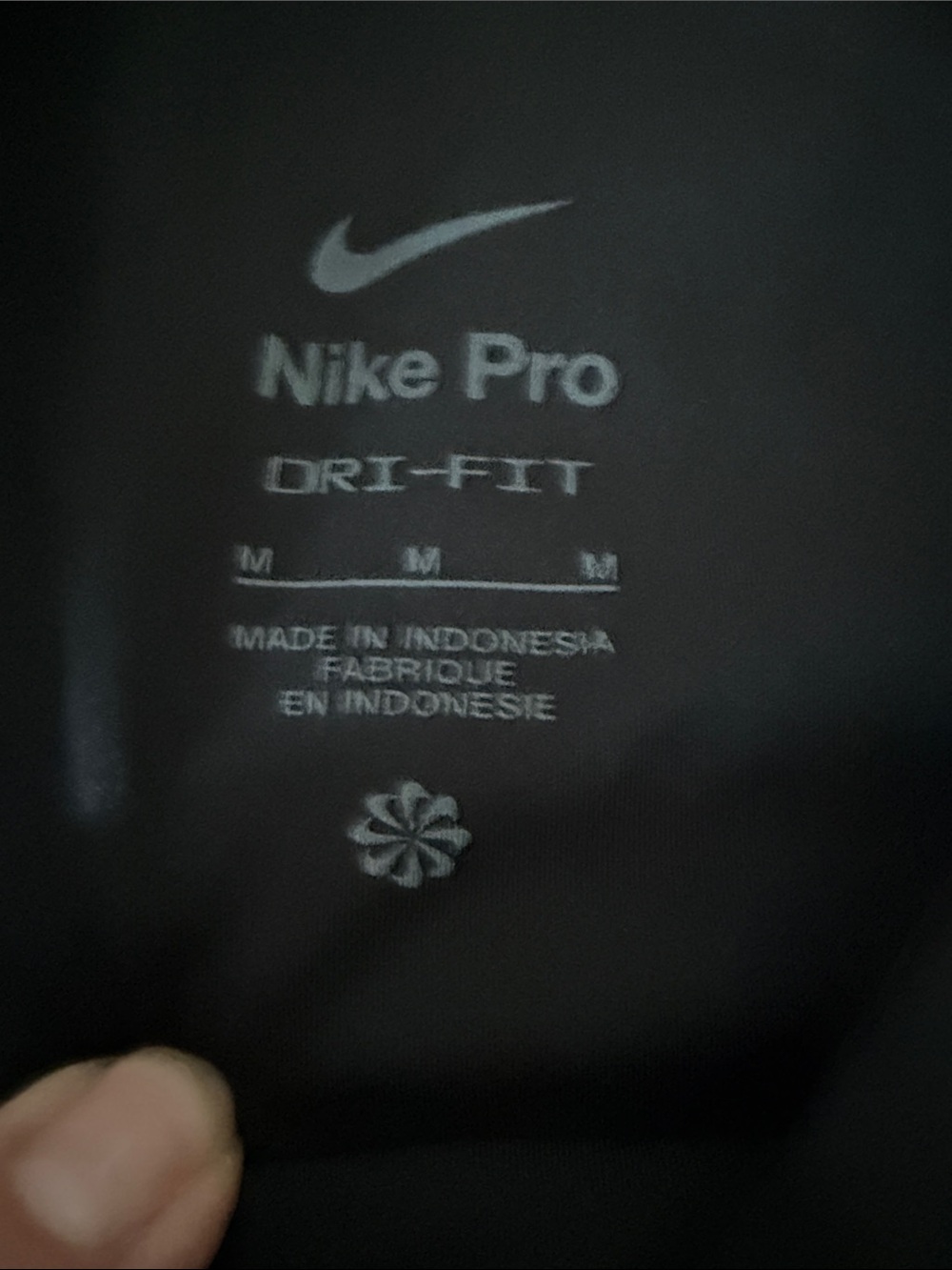 Nike Women's Pro Dri-FIT Cropped Long-Sleeve Top black activewear sporty run Med - Picture 4 of 8